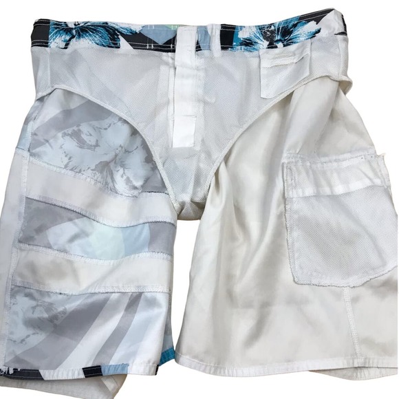 Joe Boxer Men's Size Large Hawaiian Floral Graphic Board Shorts Swim Trunks - Picture 7 of 14